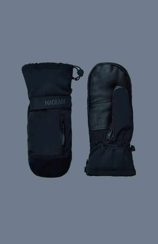 Gloves Women Mackage WYND 2layer Technical Ski Mitts Black