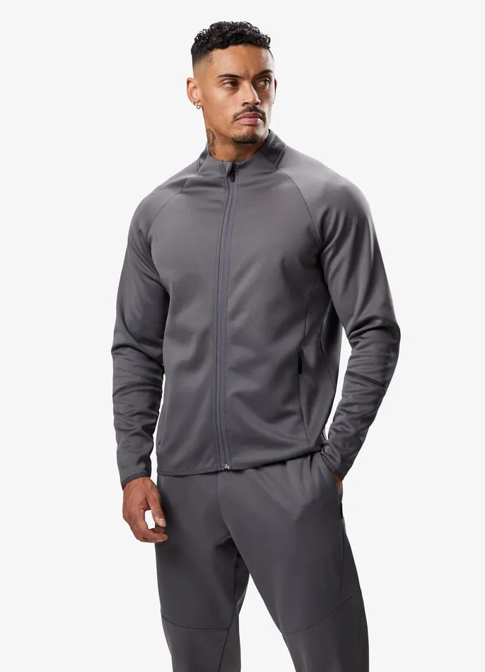 Gym King Outerwear Men Alpha Poly Bomber Jacket 8211 Graphite
