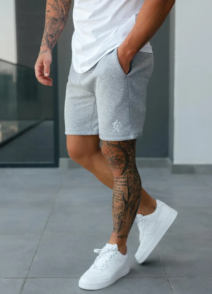 Gym King Shorts Men Fundamental Fleece Short 8211 Grey Marl