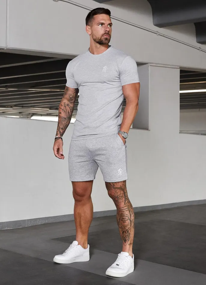 Gym King Shorts Men Fundamental Fleece Short 8211 Grey Marl