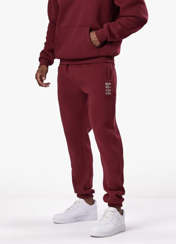 Gym King Tracksuit Bottoms Men Division Jogger 8211 Crimson