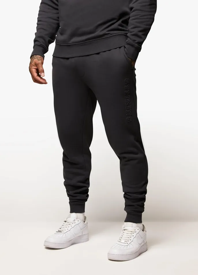 Gym King Tracksuit Bottoms Men Eclipse Embossed Jogger 8211 Pewter