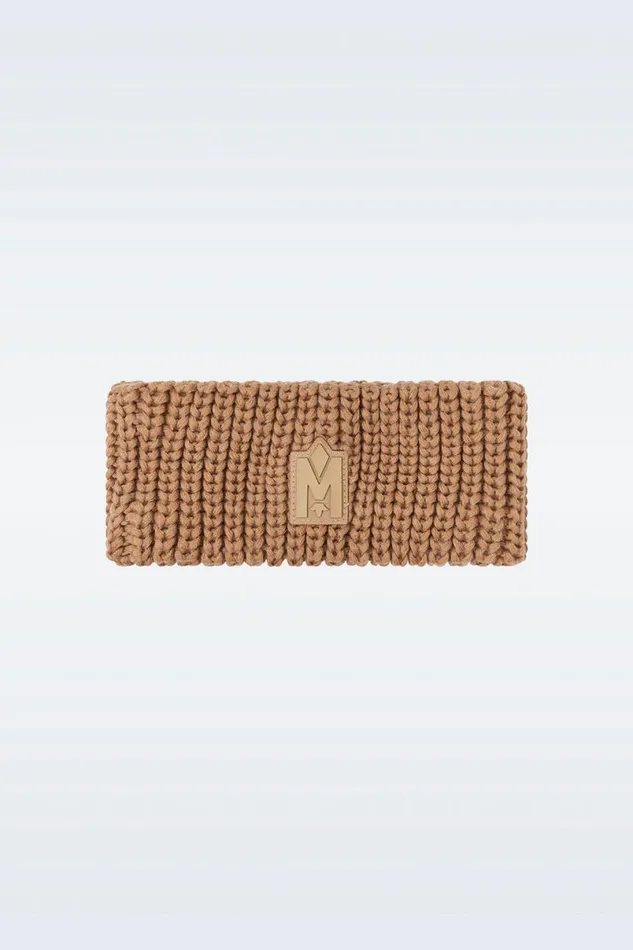 Hats Men Mackage SIMZ Rib Knit Merino Wool Headband Black