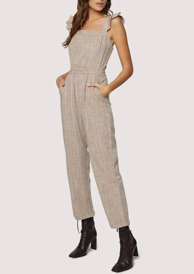 In My Element Jumpsuit Brown Women Lost Wander Romper And Jumpsuits