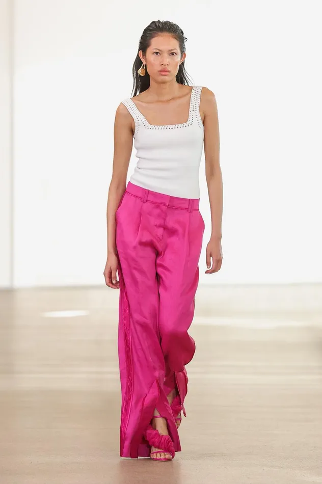 Insight Deconstructed Pant Magenta Women Aje Pants