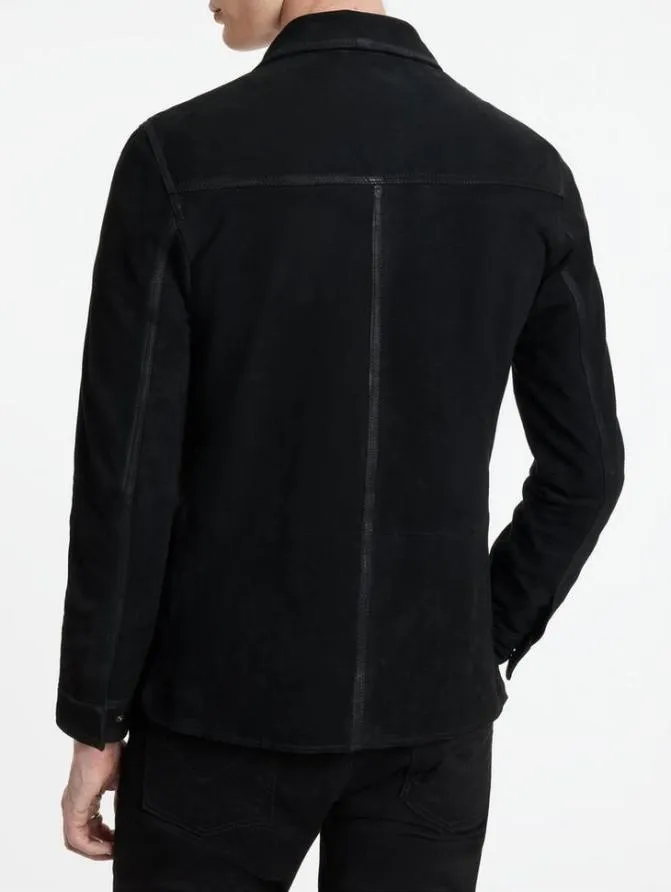 IZZY SHIRT JACKET Black Clothing John Varvatos Leather Jackets