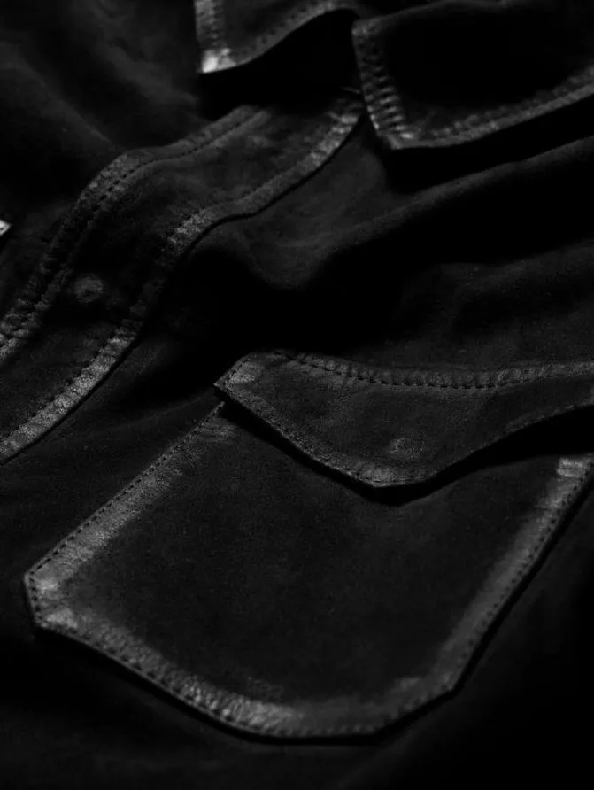 IZZY SHIRT JACKET Black Clothing John Varvatos Leather Jackets