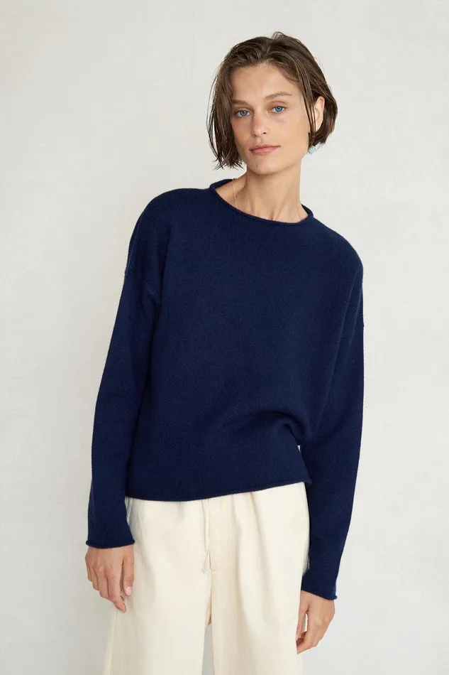 Jane Sweater Navy Women Chan Luu Knitwear