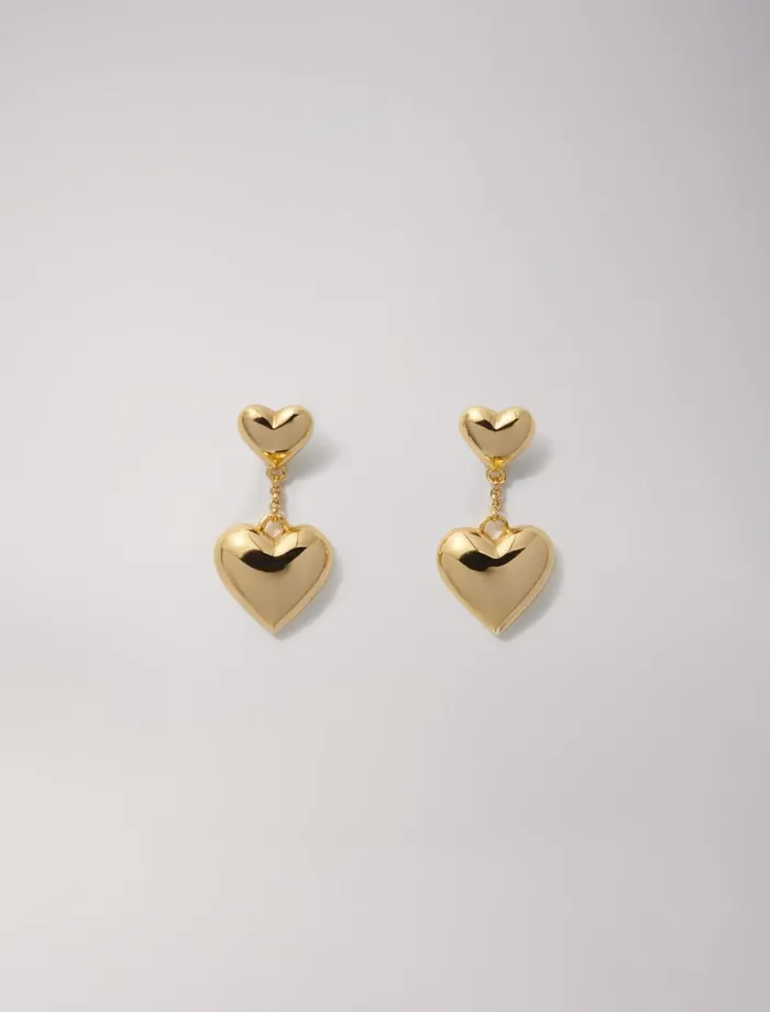 Jewelry Women Maje Heart Earrings Gold