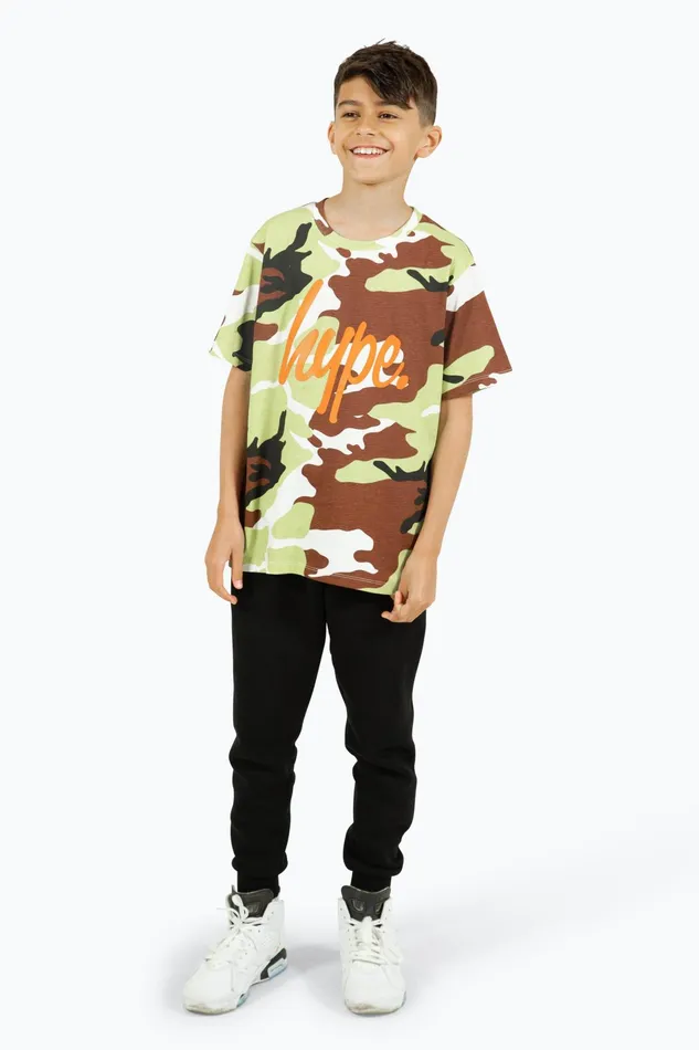 Just Hype TShirts and Vests Hype Boys Camo Script TShirt