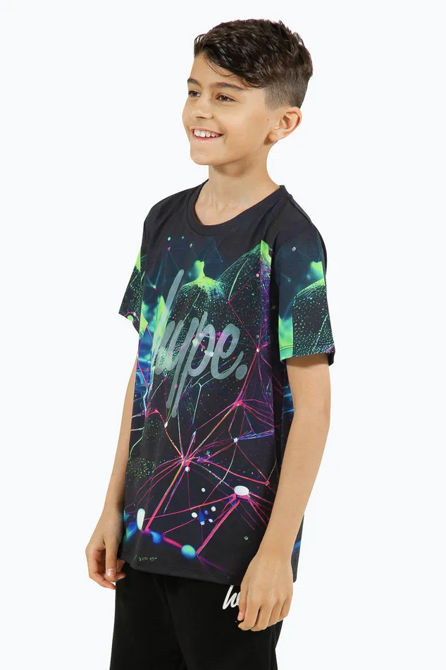 Just Hype TShirts and Vests Hype Boys Multi Abstract Fractal TShirt