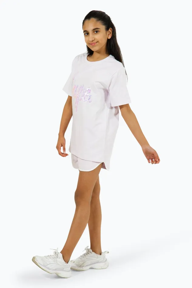 Just Hype TShirts Hype Girls Lilac Script TShirt