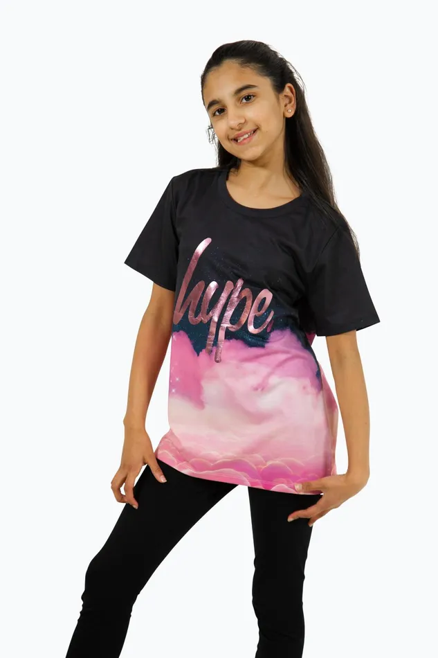 Just Hype TShirts Hype Girls Multi Cloud Fade TShirt
