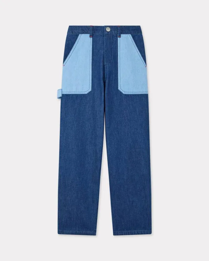 Kids 039East West039 Jeans In Cotton Navy Blue Kenzo Pants And Shorts