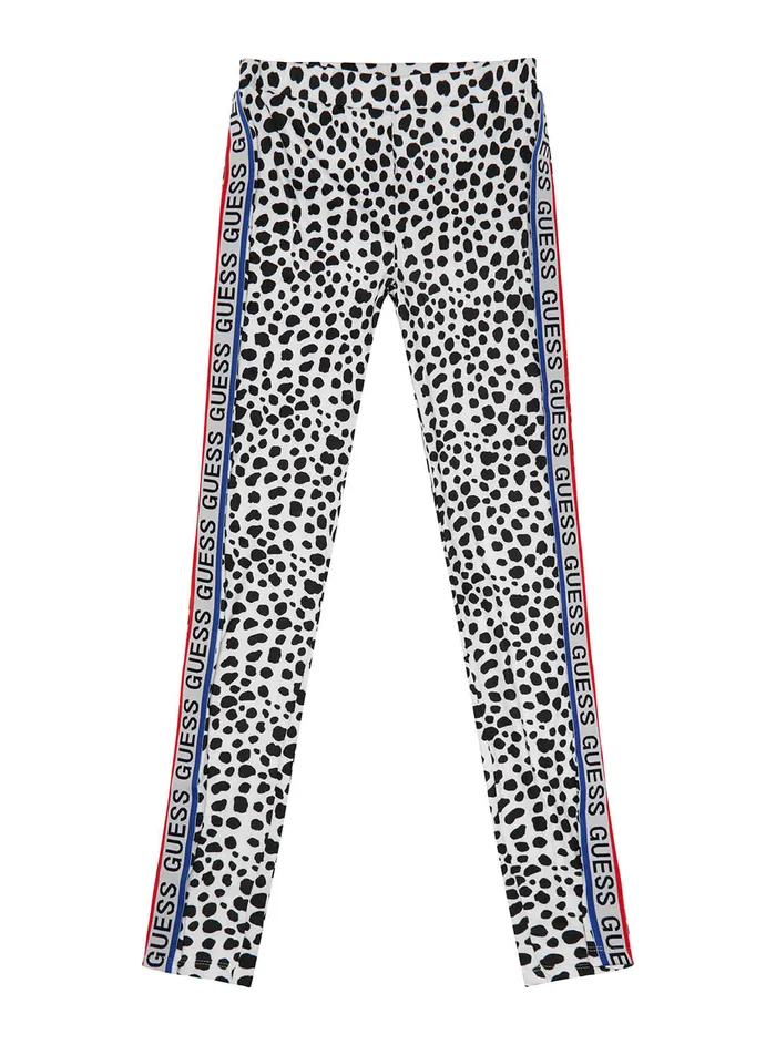Kids Big Girl GUESS Animal Print Logo Leggings 716