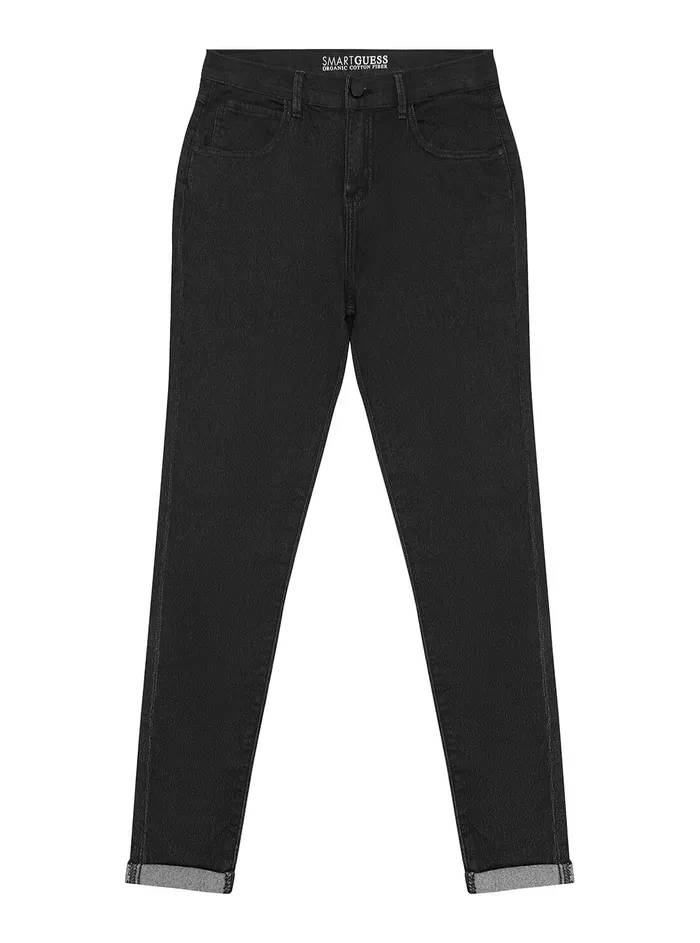 Kids Big Girl GUESS Black Stretch Bull Denim Pants 716