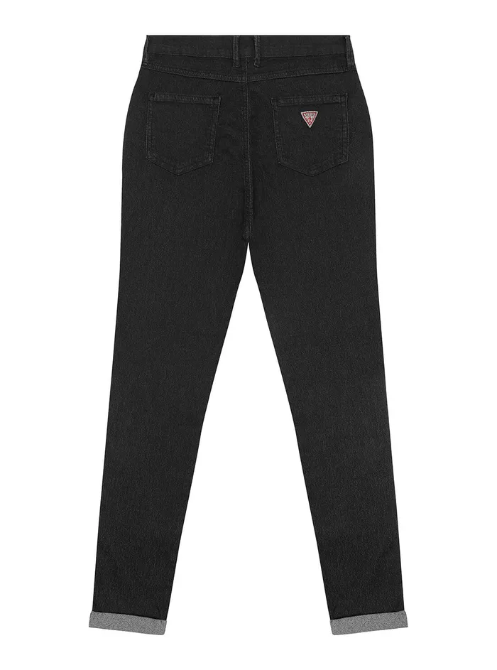 Kids Big Girl GUESS Black Stretch Bull Denim Pants 716