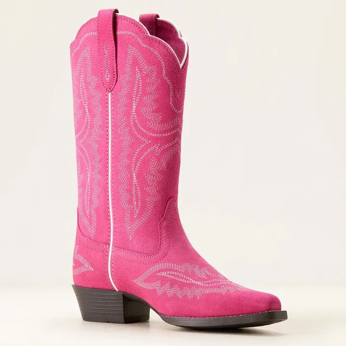 Kids Big Kids039 Footwear Ariat Casanova Western Boot Haute Pink Suede