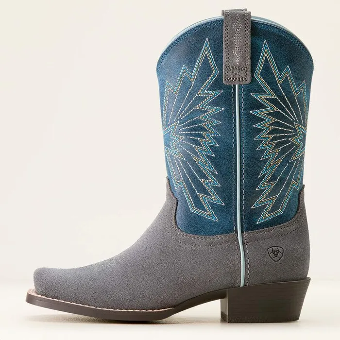 Kids Big Kids039 Footwear Ariat Decatur Western Boot Mineral Suededownpour