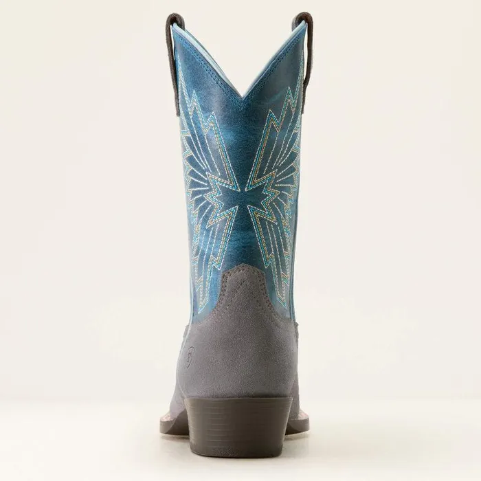 Kids Big Kids039 Footwear Ariat Decatur Western Boot Mineral Suededownpour