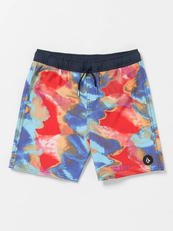 Kids Boardshorts and Trunks Volcom Big Boys Utopia Elastic Waist Trunks 8211 Multi