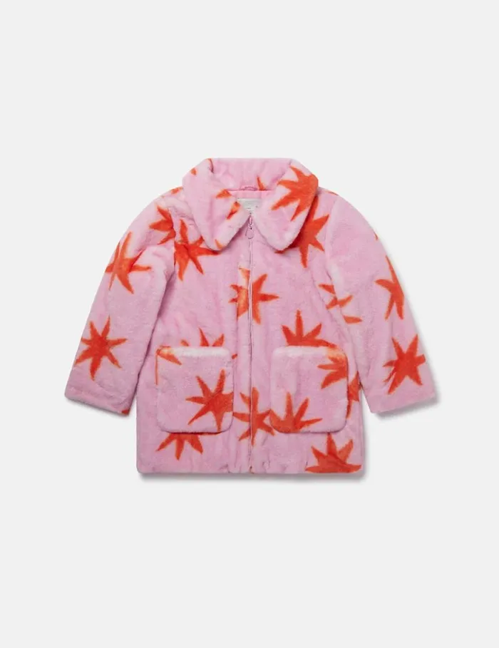 Kids Bright Stars Coat Redpink Stella McCartney Outerwear