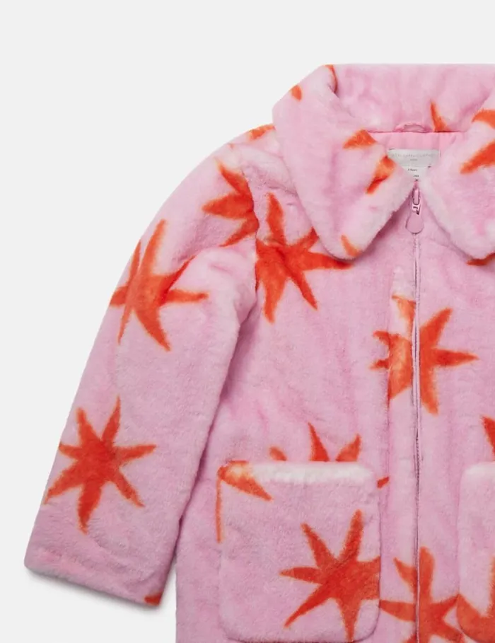 Kids Bright Stars Coat Redpink Stella McCartney Outerwear
