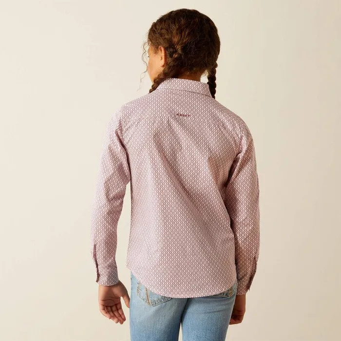 Kids Button Down Shirts Ariat Team Kirby Shirt Finleigh Geo Print