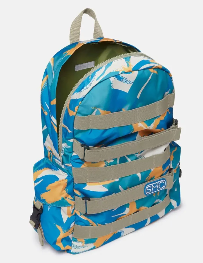 Kids Camouflage Pattern Backpack Blue Stella McCartney Shoes And Accessories