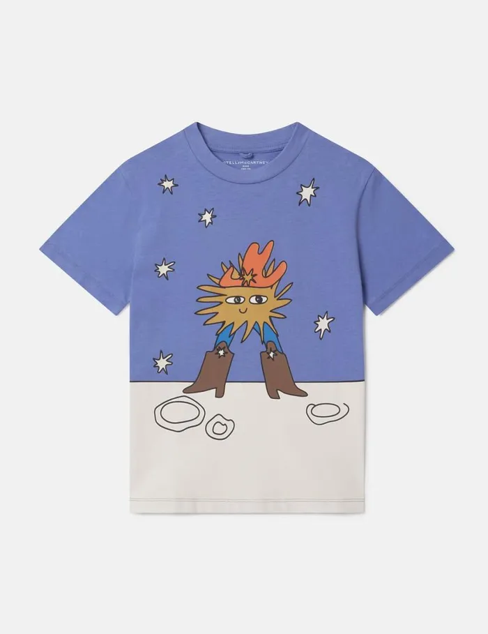 Kids Cosmic Cowboy Graphic TShirt Multicolor Stella McCartney TShirts And Sweatshirt