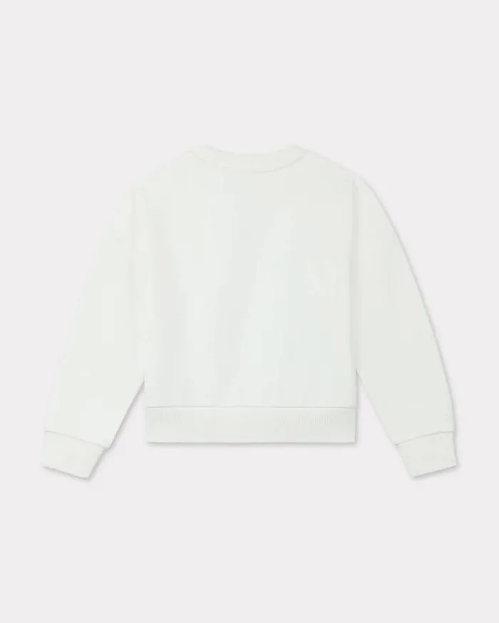 Kids Cotton Sweatshirt White Kenzo Tshirts And Sweatshirts