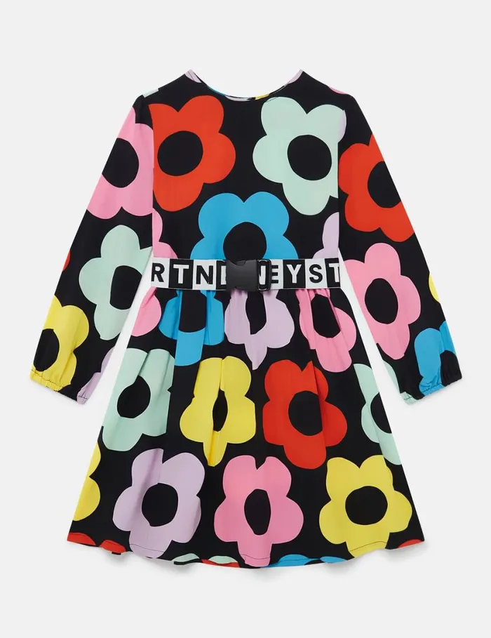 Kids Floral Pattern LongSleeve Dress Multicolour Stella McCartney Dresses and Jumpsuits