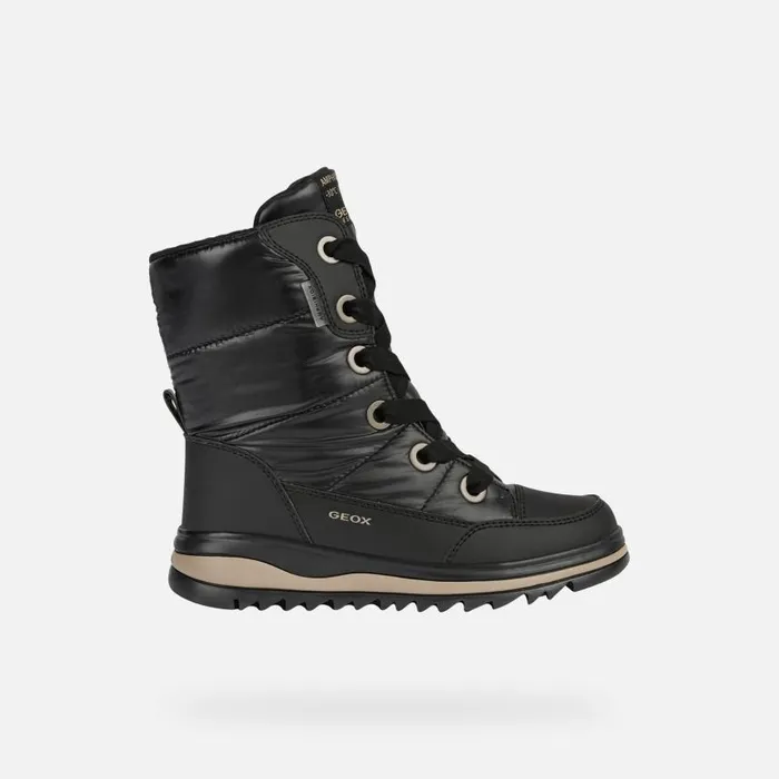 Kids Geox Ankle Boots ADELHIDE Waterproof Boots Black Junior Girl FW Black