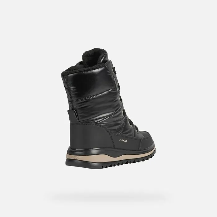 Kids Geox Ankle Boots ADELHIDE Waterproof Boots Black Junior Girl FW Black