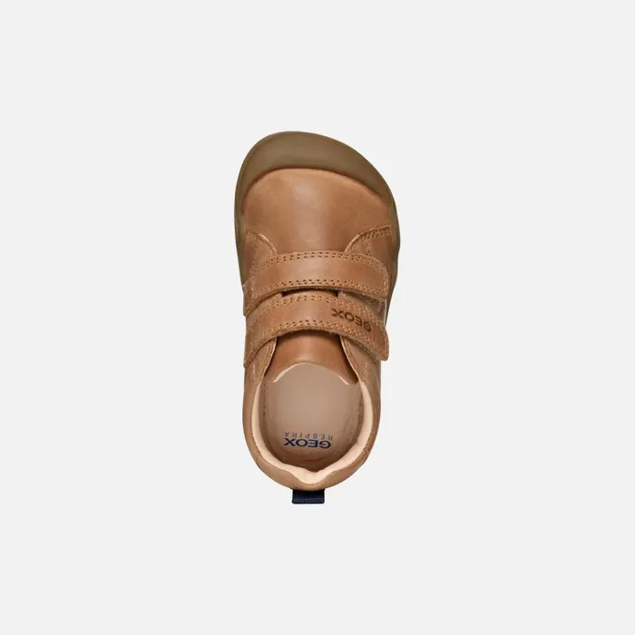 Kids Geox First Steps STEPPIEUP BABY Cognac Barefoot Cognac