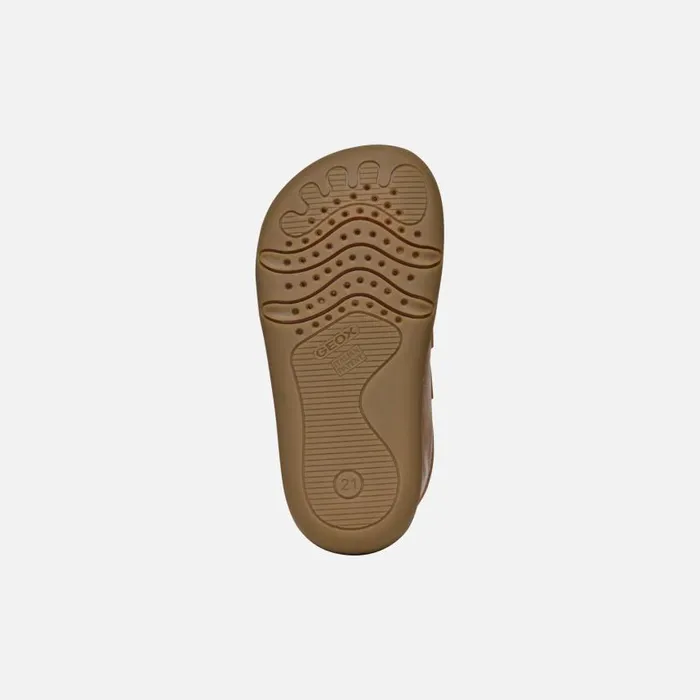 Kids Geox First Steps STEPPIEUP BABY Cognac Barefoot Cognac