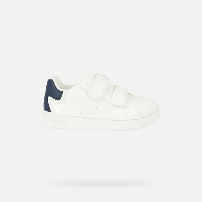 Kids Geox Sneakers ECLYPER A Velcro Shoes White Baby SPORT Whitenavy