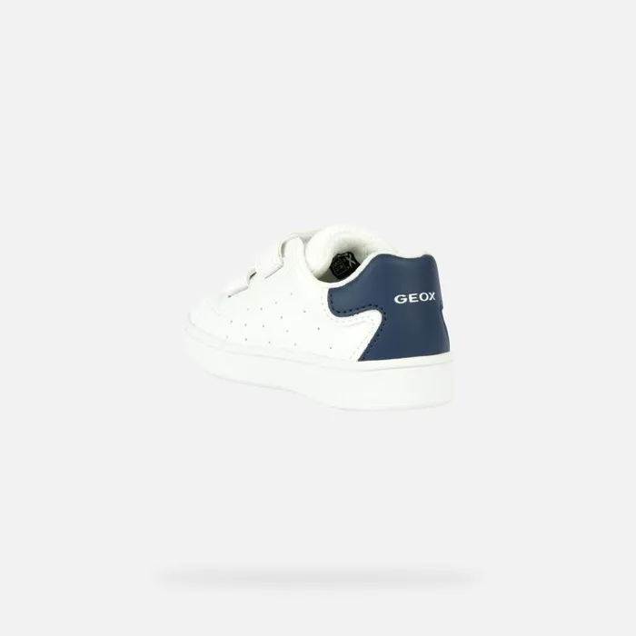 Kids Geox Sneakers ECLYPER A Velcro Shoes White Baby SPORT Whitenavy