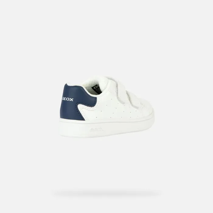 Kids Geox Sneakers ECLYPER A Velcro Shoes White Baby SPORT Whitenavy