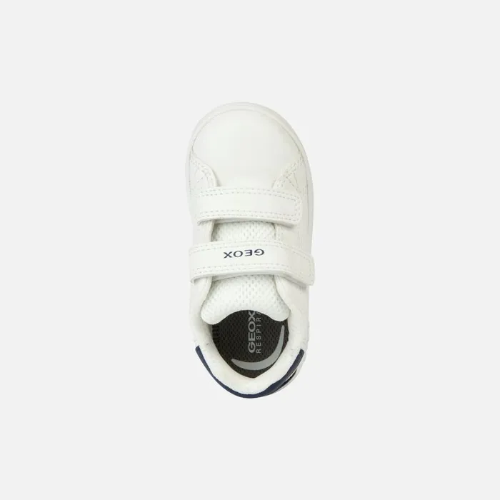 Kids Geox Sneakers ECLYPER A Velcro Shoes White Baby SPORT Whitenavy