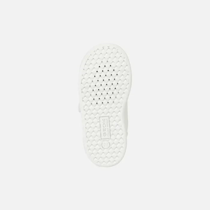 Kids Geox Sneakers ECLYPER A Velcro Shoes White Baby SPORT Whitenavy
