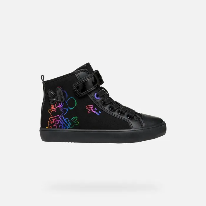 Kids Geox Sneakers GISLI JUNIOR BlackViolet Minnie Blackviolet