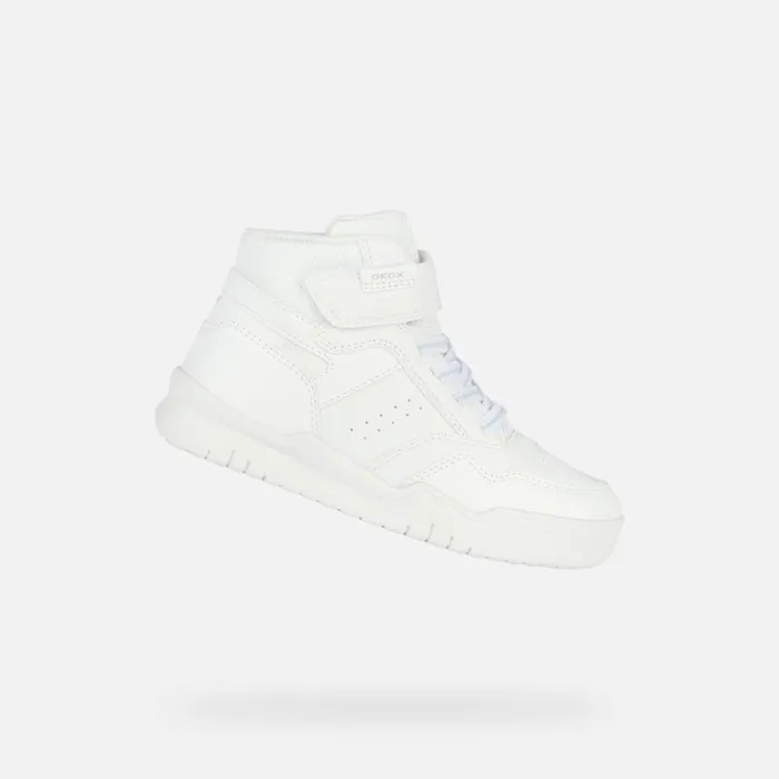 Kids Geox Sneakers PERTH F High Top Sneakers White Junior Boy Geox White