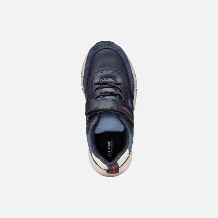 Kids Geox Sneakers ROONER BOY NavyDark Red Low Top Sneakers Navydark Red