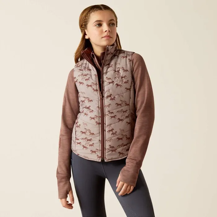 Kids Jackets and Vests Ariat Bella Reversible Insulated Vest Scattering Horses