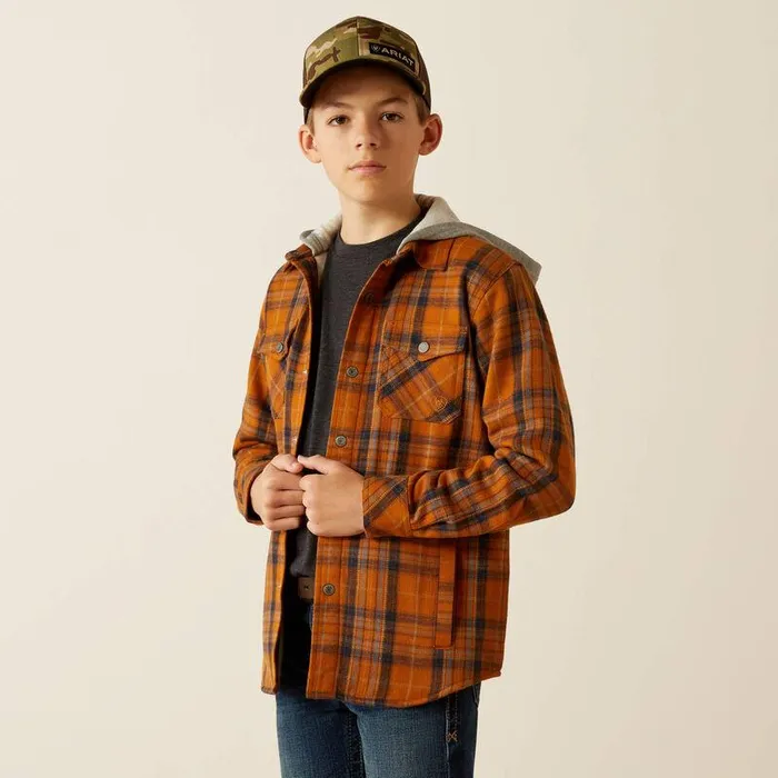 Kids Jackets and Vests Ariat Harvey Retro Shirt Jacket Roasted Pecan
