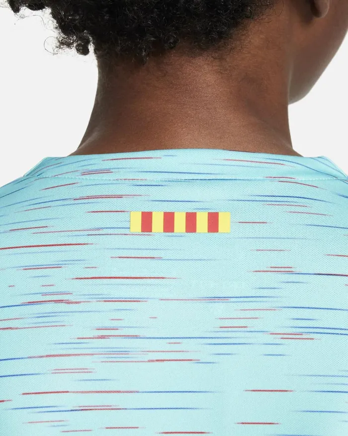 Kids Nike All Clothing FC Barcelona 202324 Stadium Third Light Aquaroyal Blueuniversity Redblack