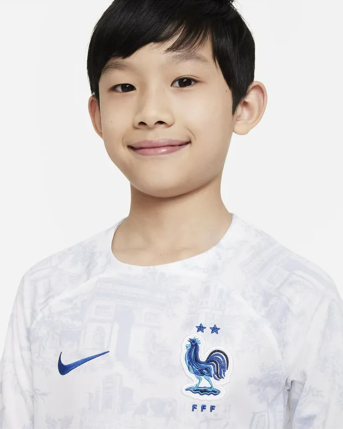 Kids Nike All Clothing FFF 202223 Stadium Away Whitewhitewhitegame Royal