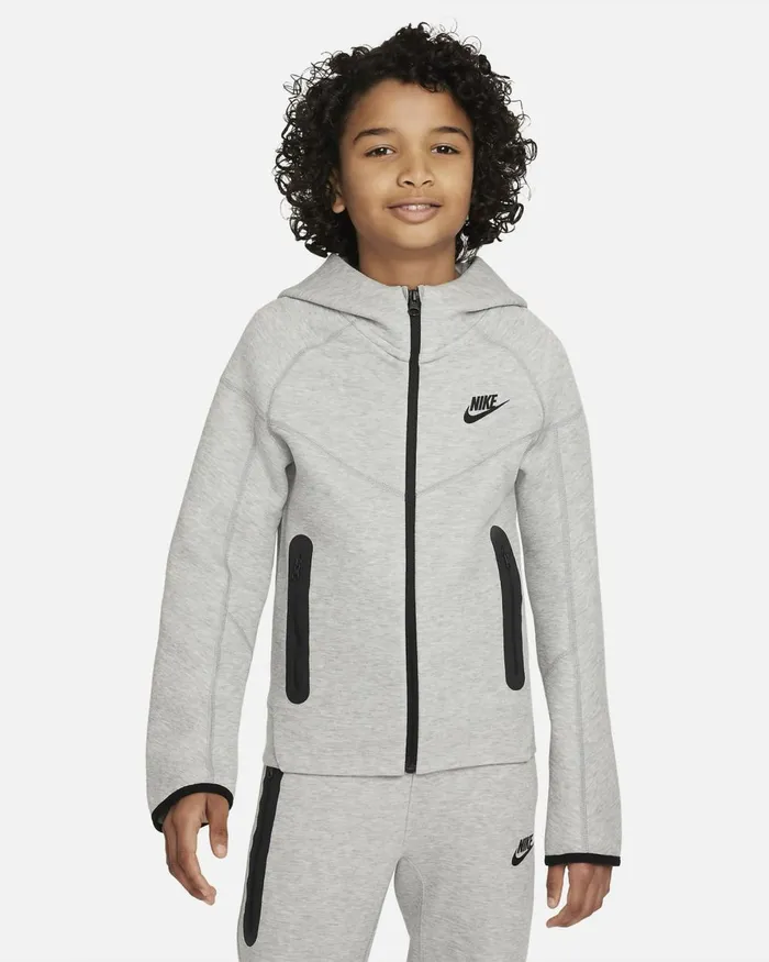 Kids Nike All Clothing Sportswear Tech Fleece Dark Grey Heatherblackblack