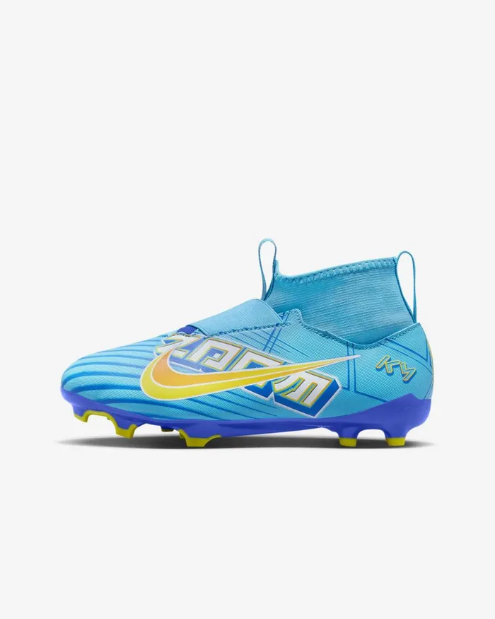 Kids Nike Football Jr Mercurial Zoom Superfly 9 Academy KM FGMG Baltic Bluewhite